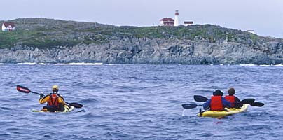 Kayaking near lighthouse